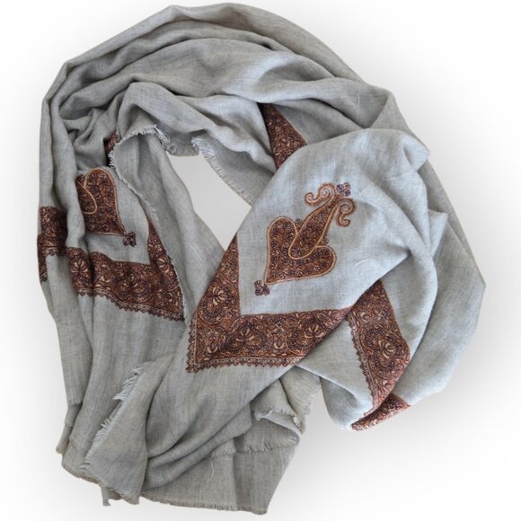 Other - Yemini Shemagh Lightweight Wool Blend Head Scarf 57" x 57"